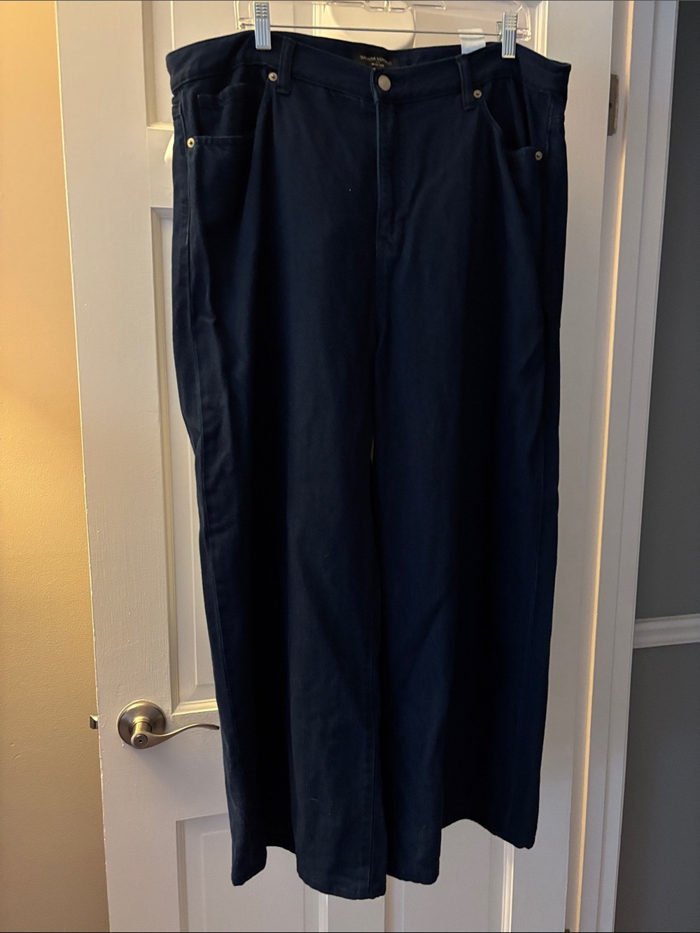Banana Republic Navy WIDE LEG Flat Front Jeans, 18!